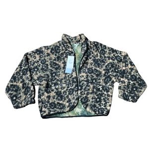 Johnny Was Calme Floral Printed Full Zip Fully Lined Fleece Jacket NWT Medium